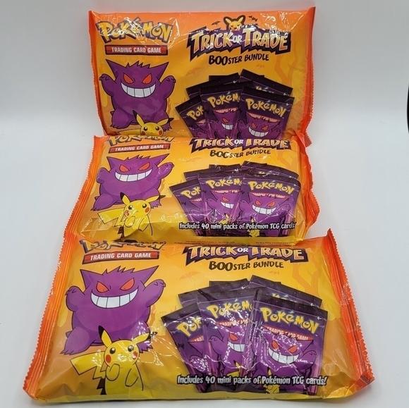 New Pokemon TCG : Trick or Trade BOOster Bundle 3 Pack - Picture 1 of 4